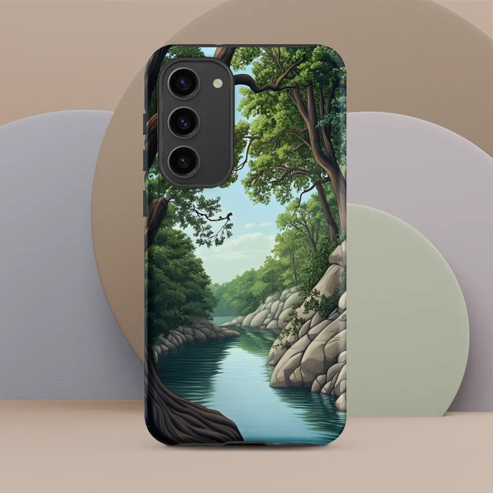 Tranquil Reflections: A Serene River Landscape
