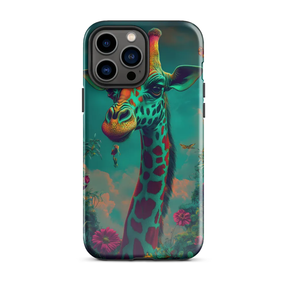 Whimsical Giraffe Among Blossoms