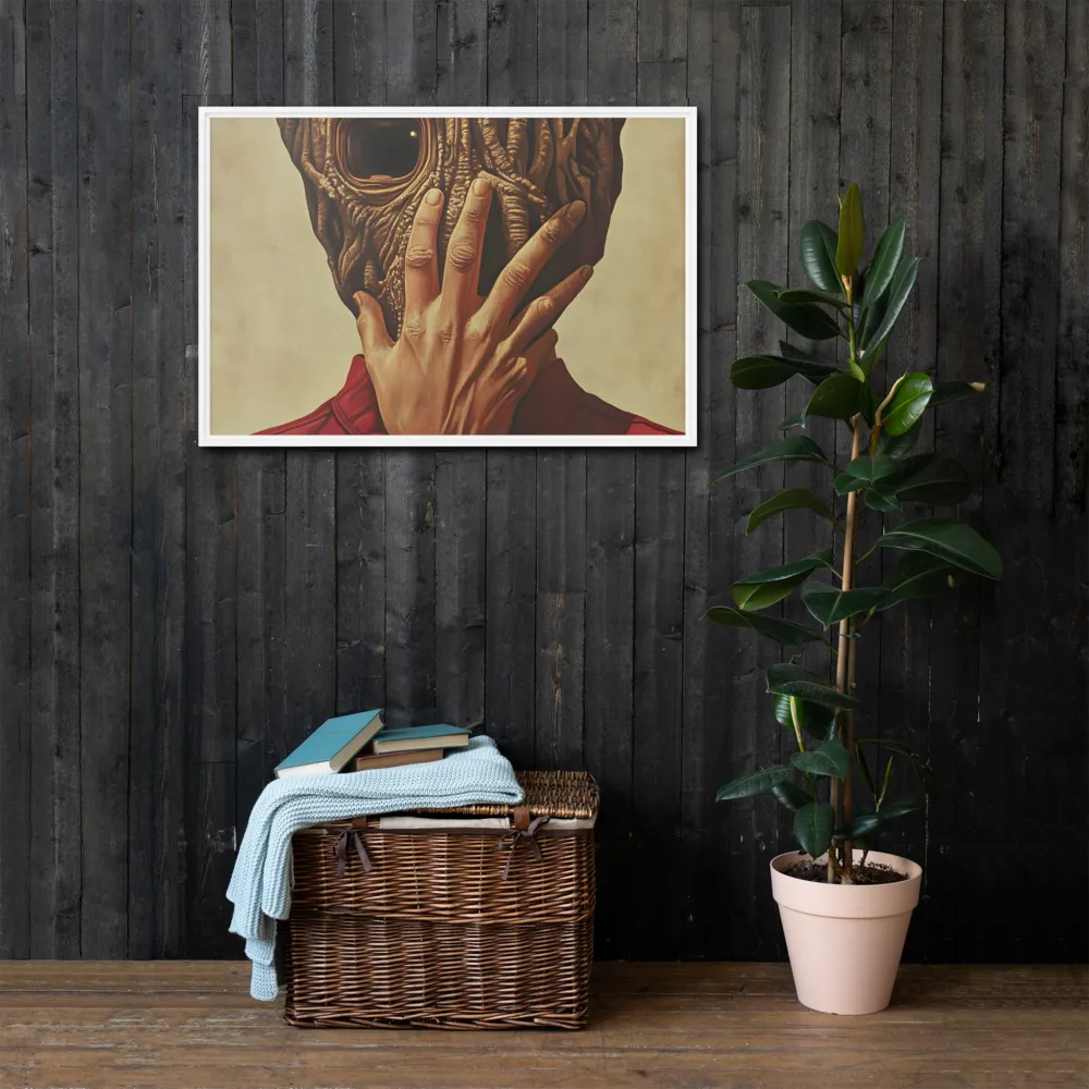 The Mask of Roots | Canvas with White Frame | 24″×36″