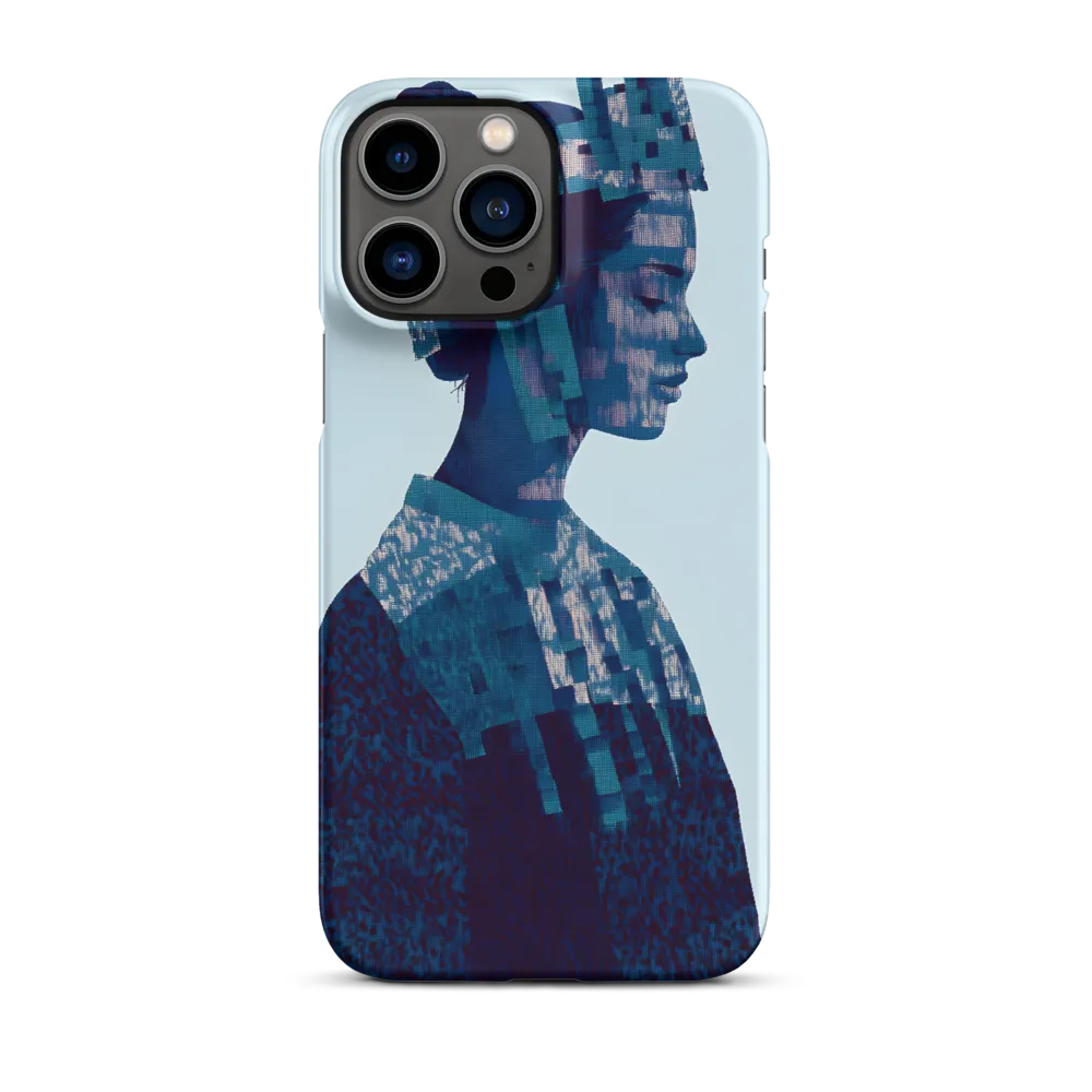 Digital Portrait in Abstract Blue