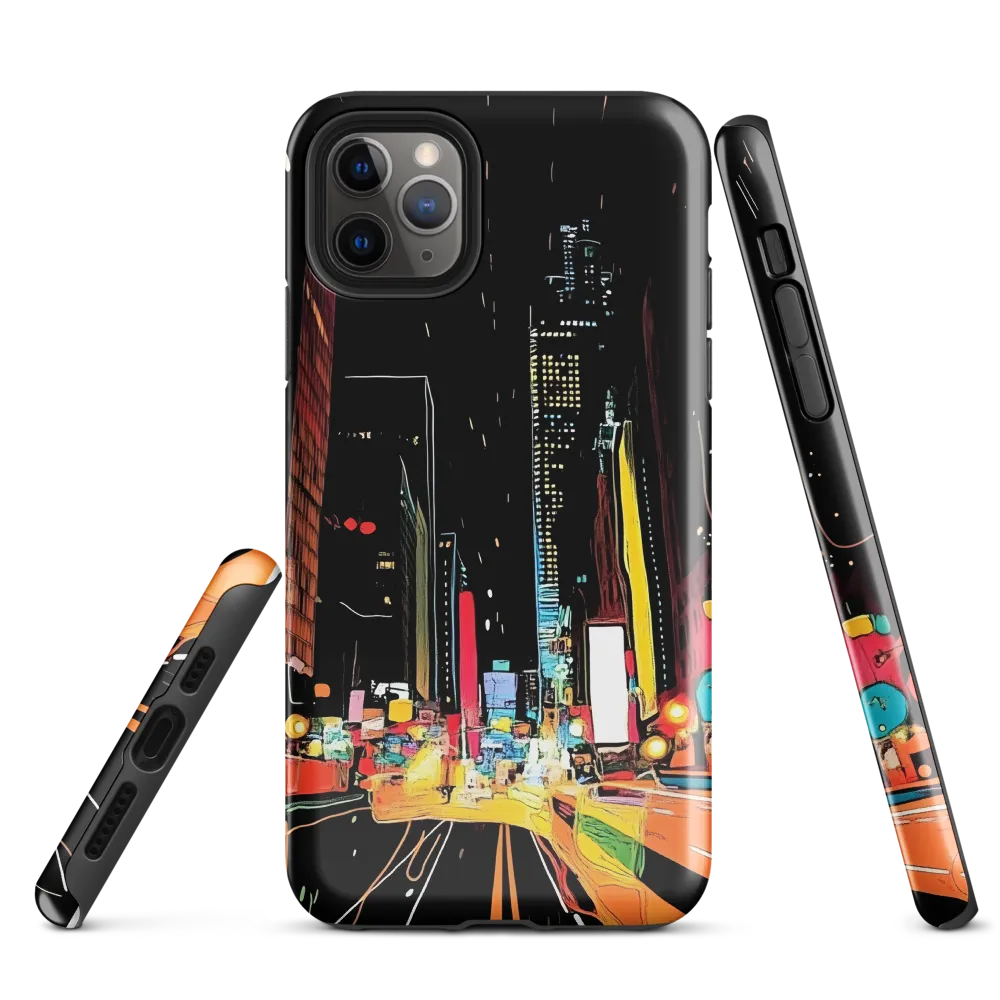 Neon Pulse of the City | Phone Case |  11 Pro Max | Tough Case | Glossy