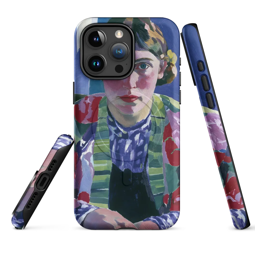 Vibrant Gaze: A Modernist Portrait