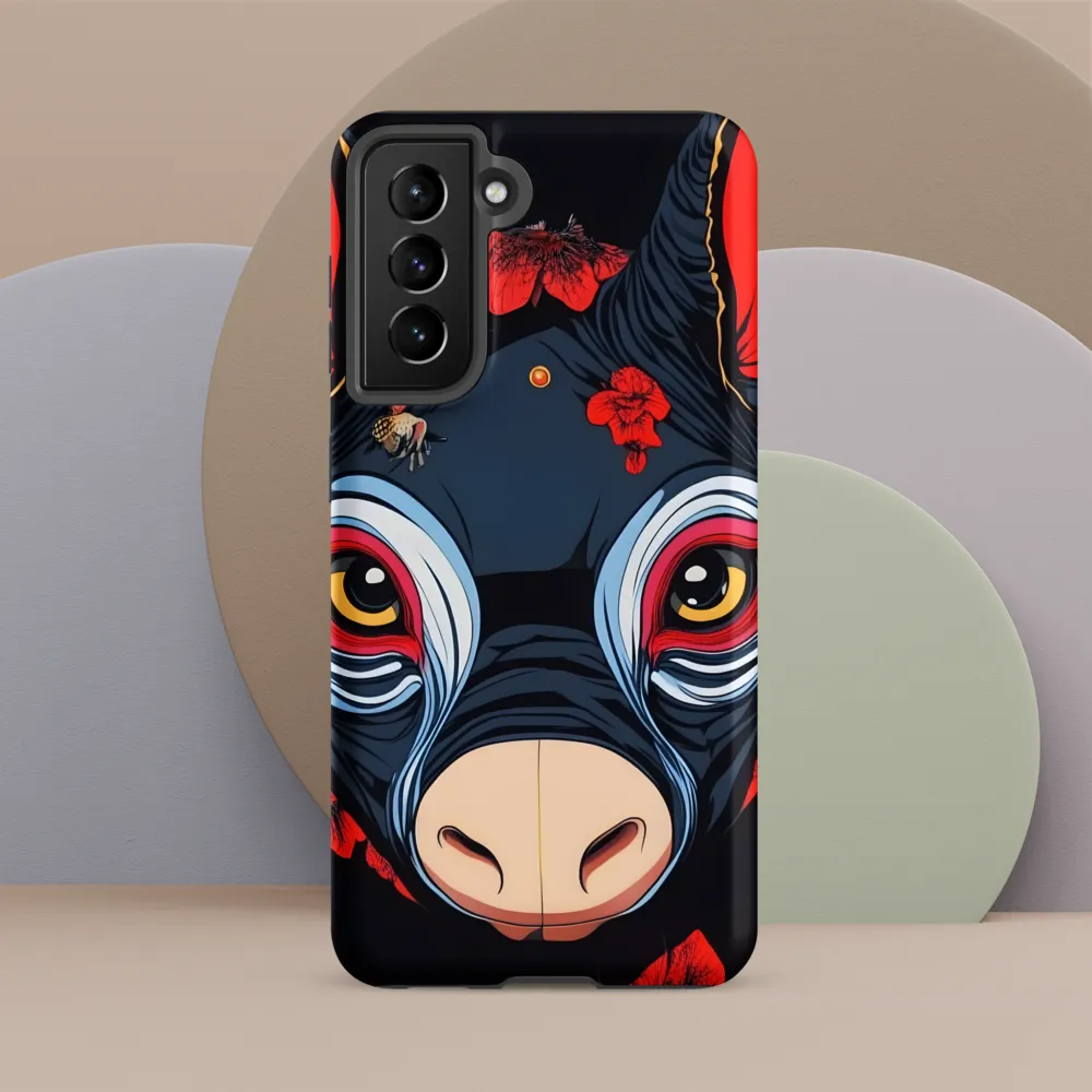 Mystical Bull with Floral Motifs
