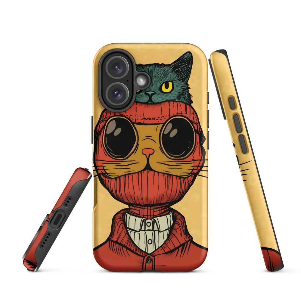 Whimsical Fusion: Cat and Human | Phone Case |  16 | Tough Case | Matte