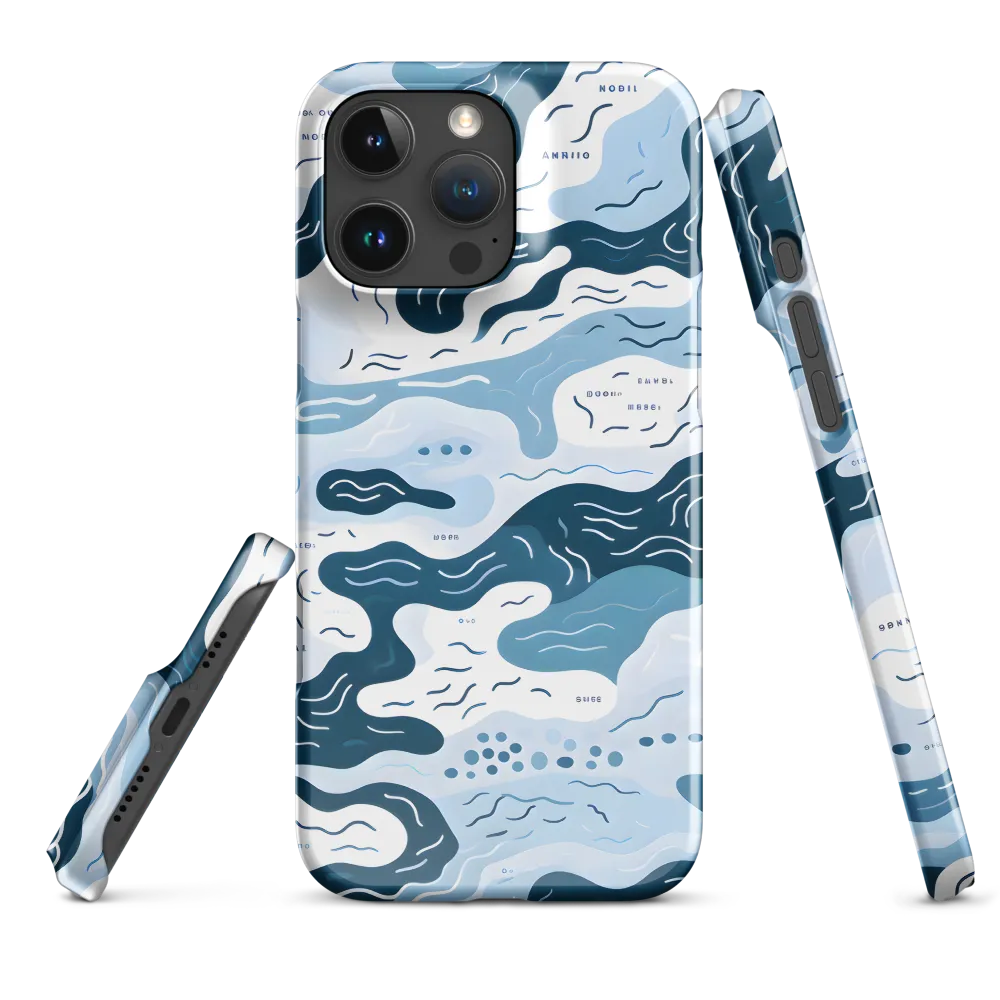 Flowing Waters: An Abstract Journey | Phone Case |  16 Pro Max | Snap Case | Glossy