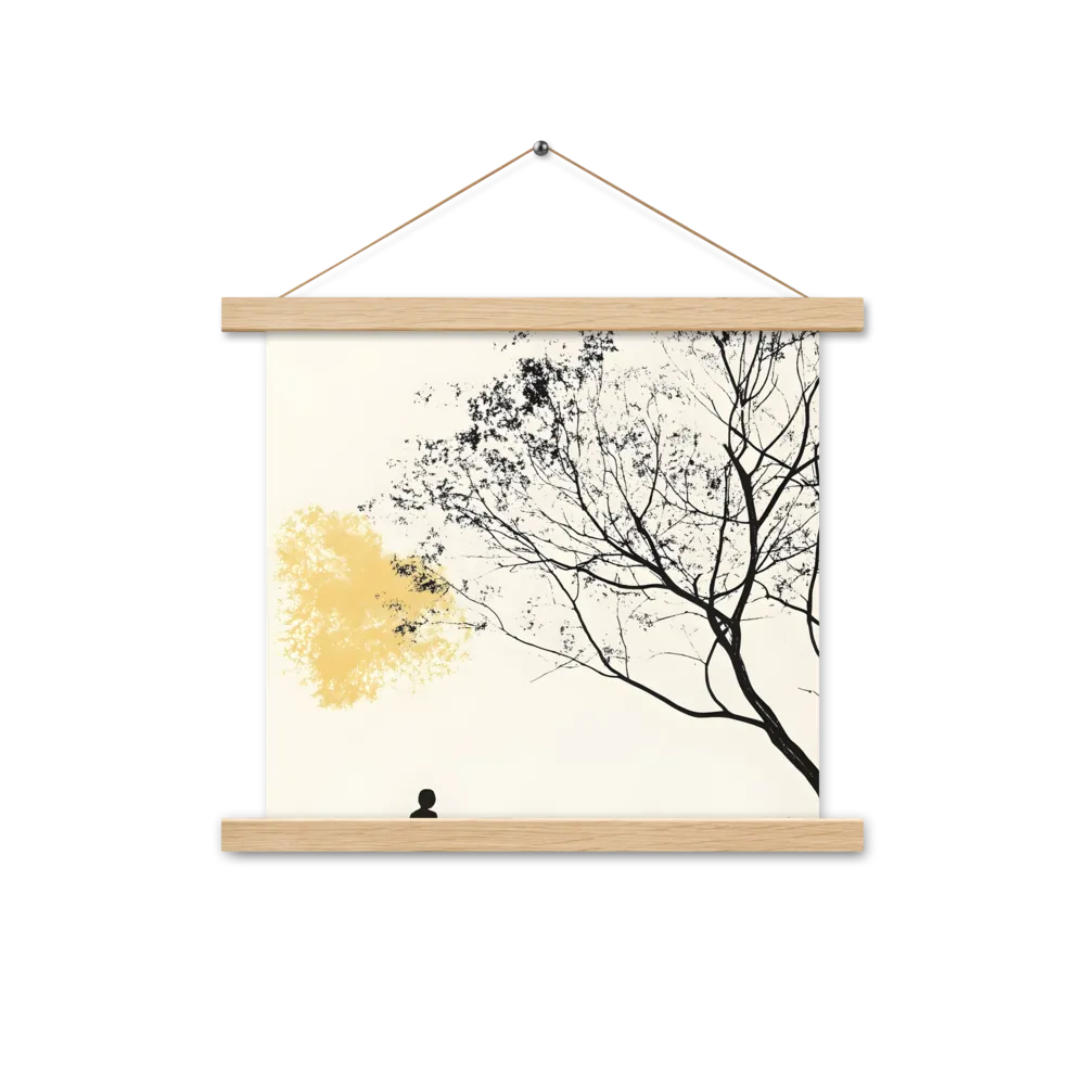 Whispers of Solitude | Poster With Oak Wood Hanger | 14″×14″
