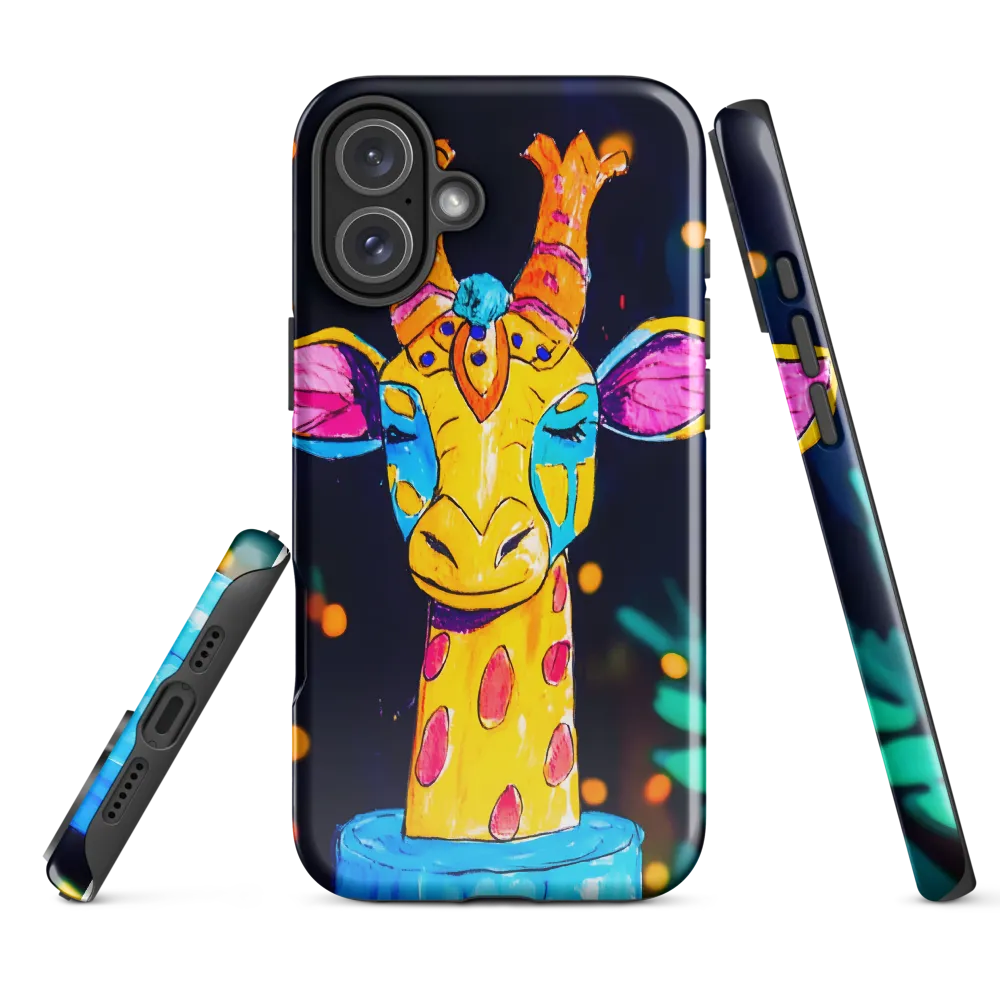 Whimsical Giraffe in Vibrant Colors