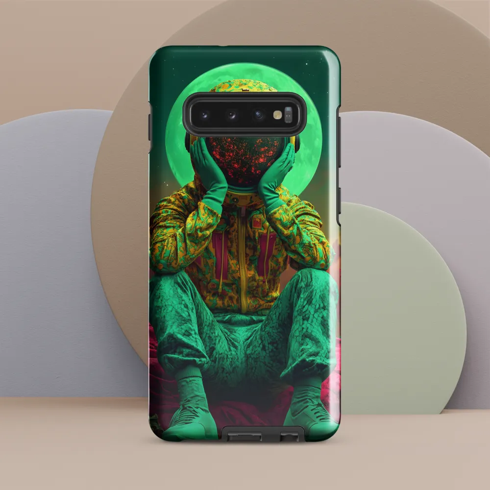 Cosmic Reflection: An Astronaut's Journey | Phone Case |  S10 Plus | Tough Case | Glossy