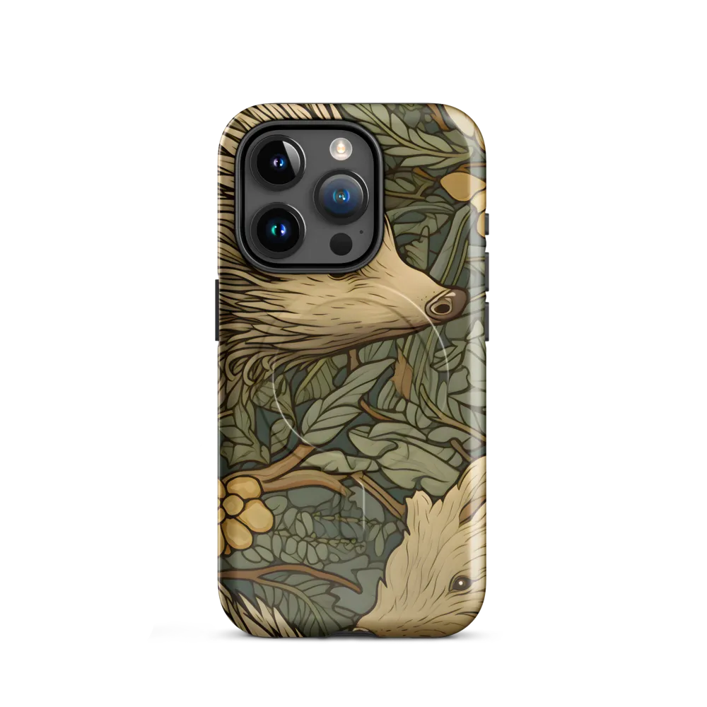 Whimsical Hedgehog Garden | Phone Case |  15 Pro | MagSafe® Tough Case | Glossy