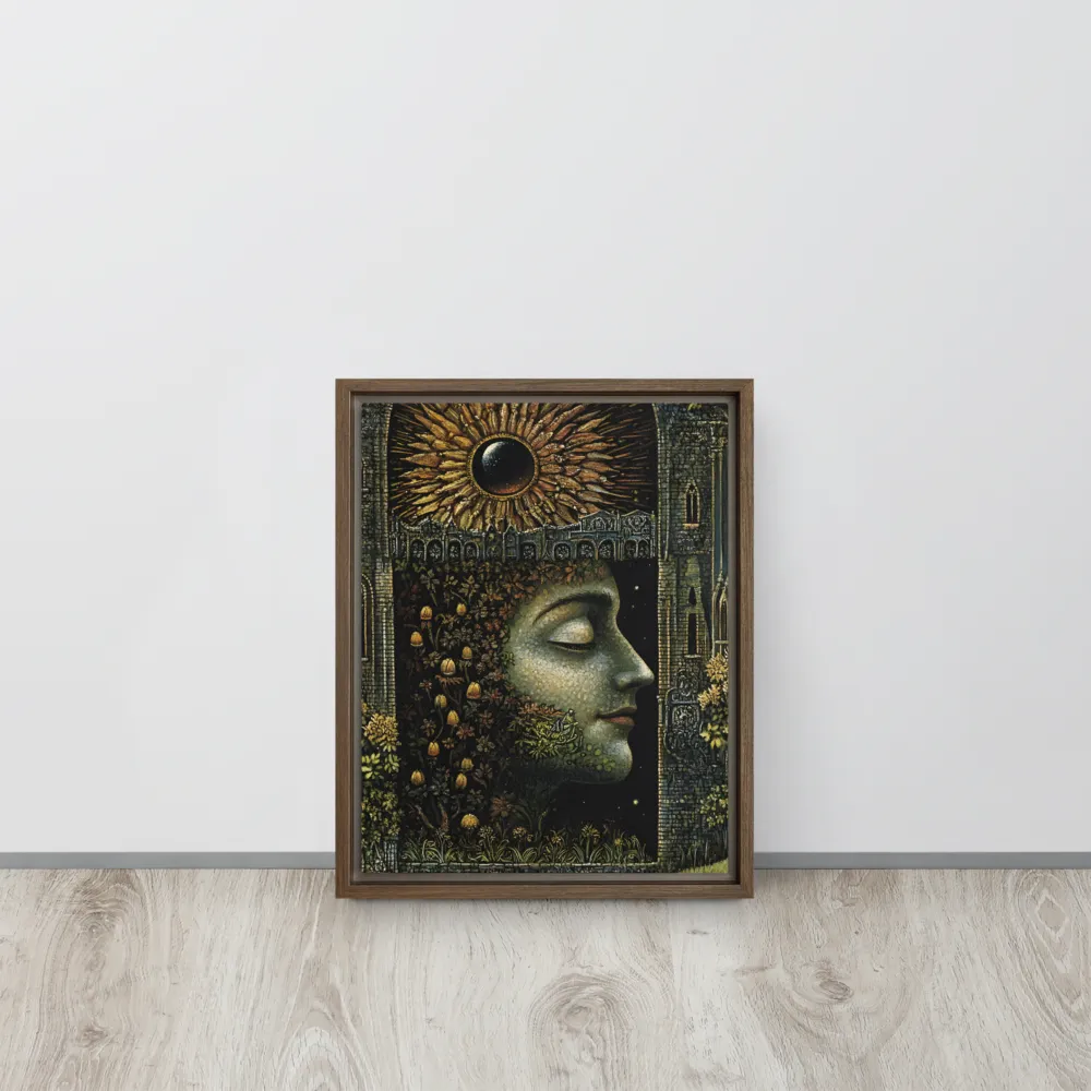 Nature’s Embrace: The Infinite Connection | Canvas with Brown Frame | 11″×14″