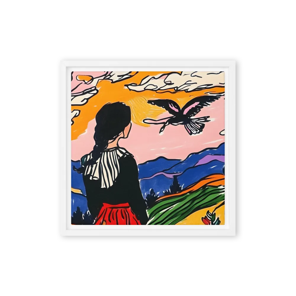 A Journey into Freedom | Canvas with White Frame | 12″×12″