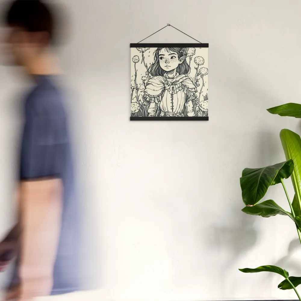 A Young Guardian of Nature | Poster With Black Wood Hanger | 16″×16″