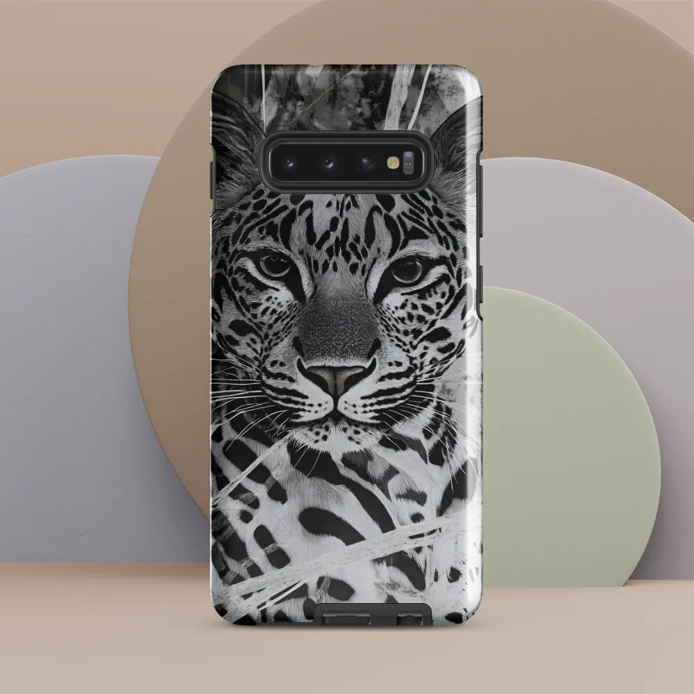 Majestic Gaze: The Leopard's Portrait | Phone Case |  S10 Plus | Tough Case | Glossy