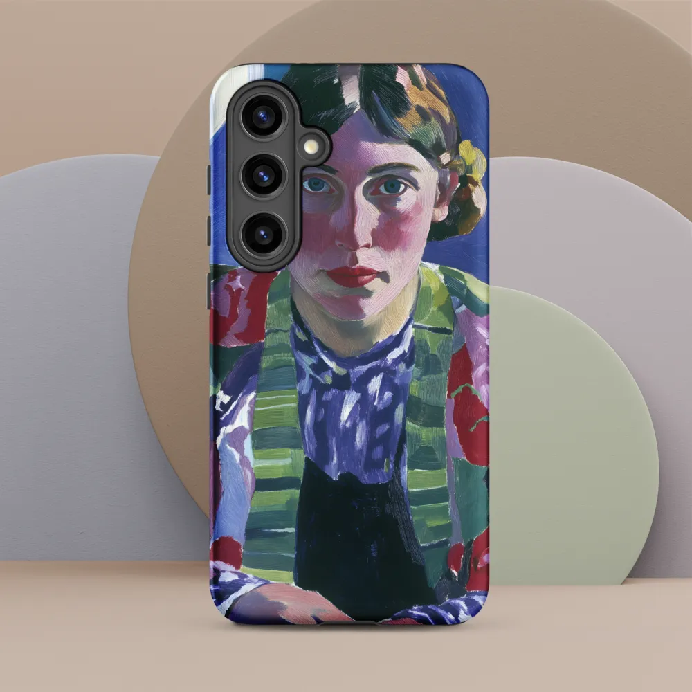 Vibrant Gaze: A Modernist Portrait