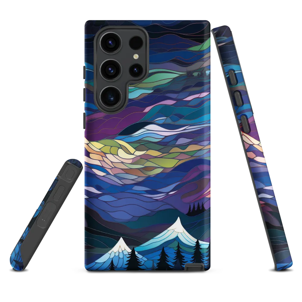 Twilight Peaks: An Abstract Mountain Landscape