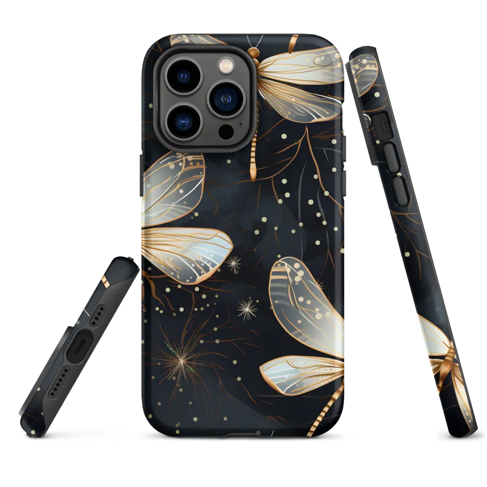 Ethereal Dance: Dragonflies in a Midnight Garden