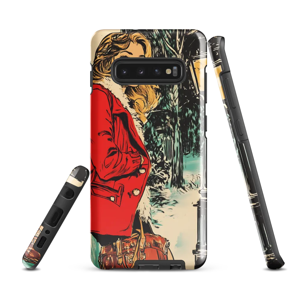 Winter Glamour in Red | Phone Case |  S10 Plus | Tough Case | Glossy