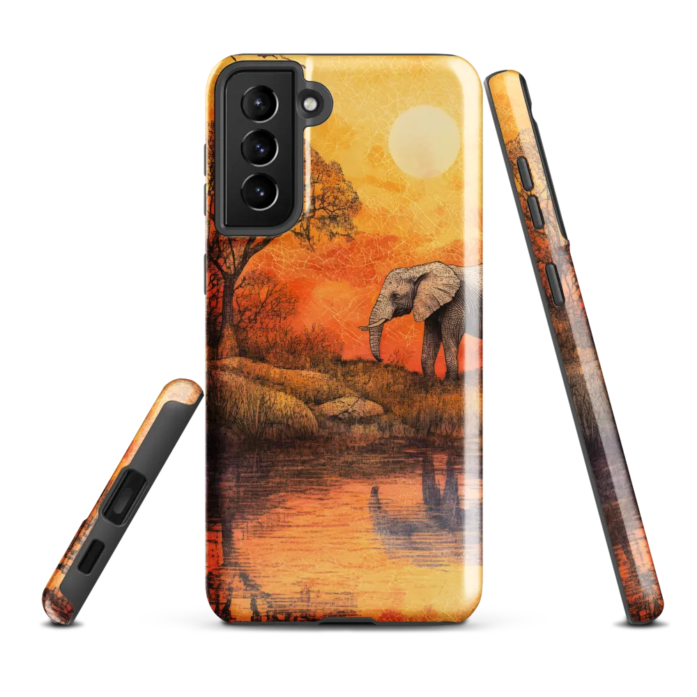 Elephant's Serenity at Dusk