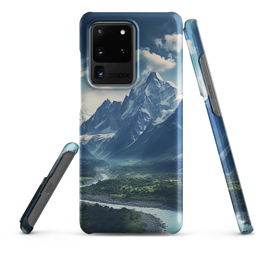 Majestic Serenity: A Landscape of Mountains and Rivers | Phone Case |  S20 Ultra | Snap Case | Matte