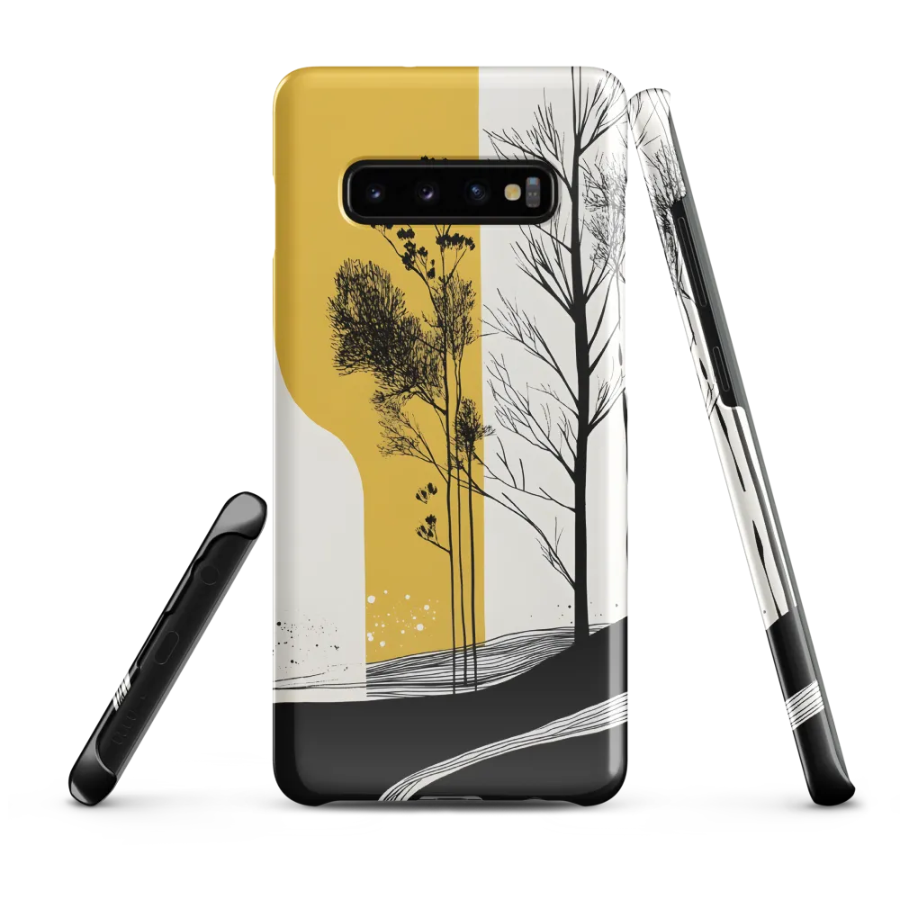 Whispers of Nature: An Abstract Landscape | Phone Case |  S10 Plus | Snap Case | Glossy