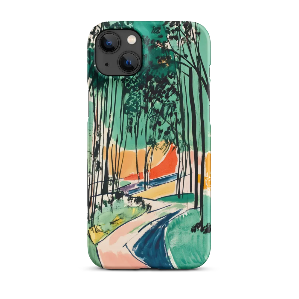 Winding Path Through the Forest | Phone Case |  14 Plus | Snap Case | Matte