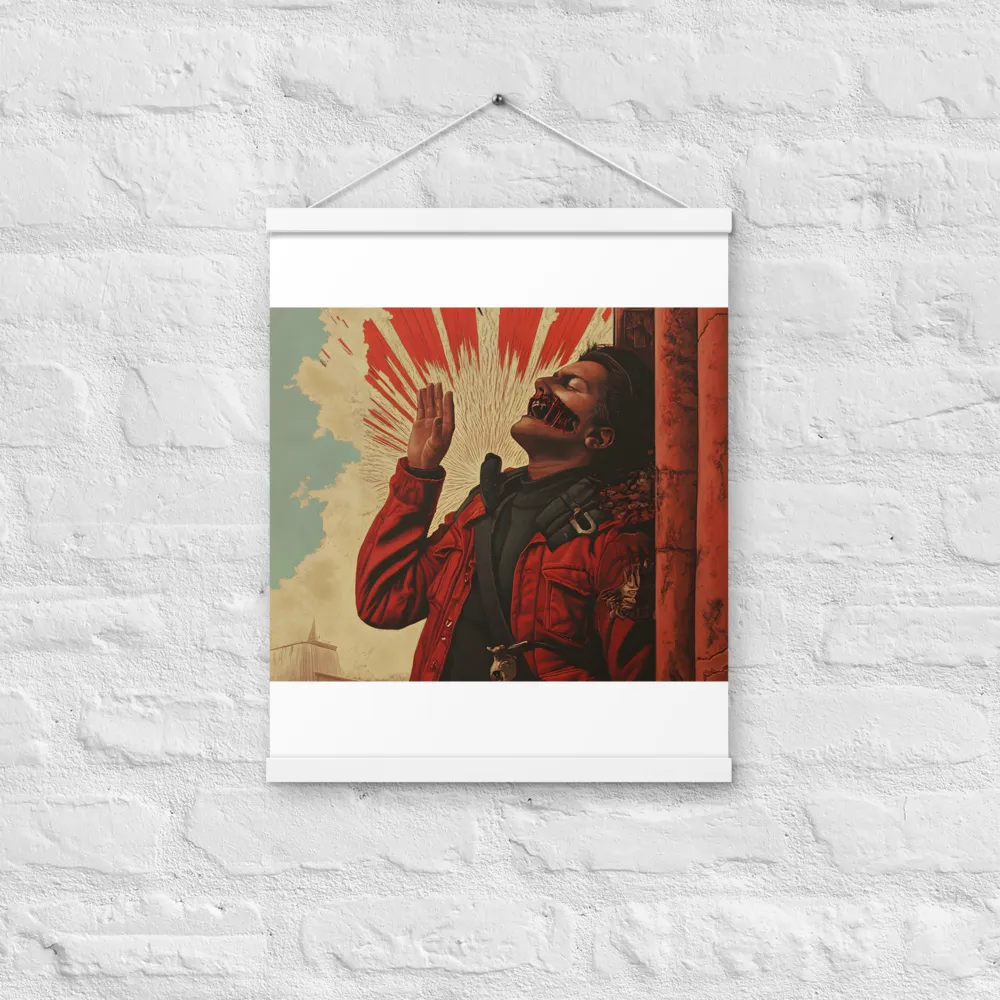 Defiant Echoes of Ruin | Poster With White Wood Hanger | 16″×20″