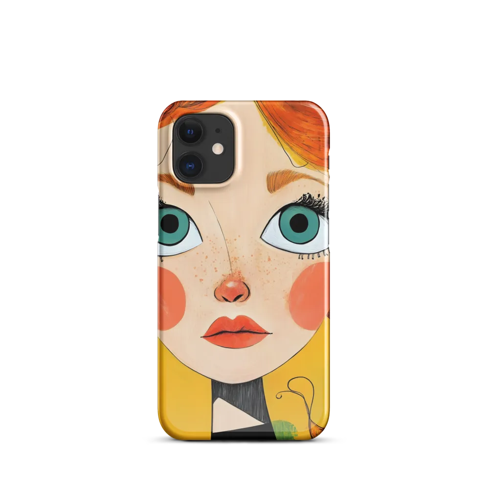 Whimsical Portrait of a Girl | Phone Case |  12 Mini | Snap Case | Glossy
