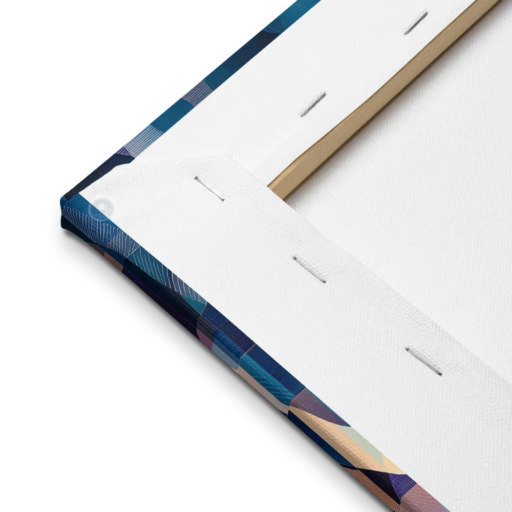 Tranquil Geometry: A Journey Through Color | Thin Canvas | 12″×12″