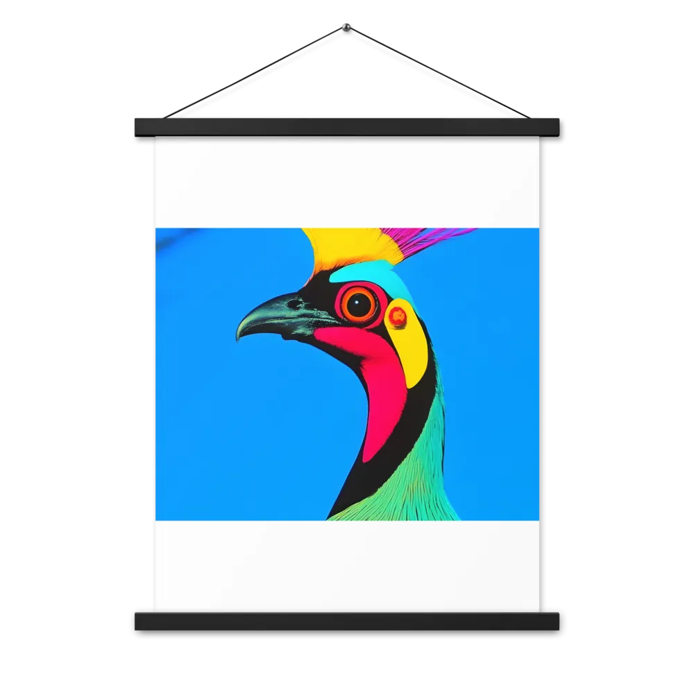 Whimsical Avian Portrait | Poster With Black Wood Hanger | 18″×24″