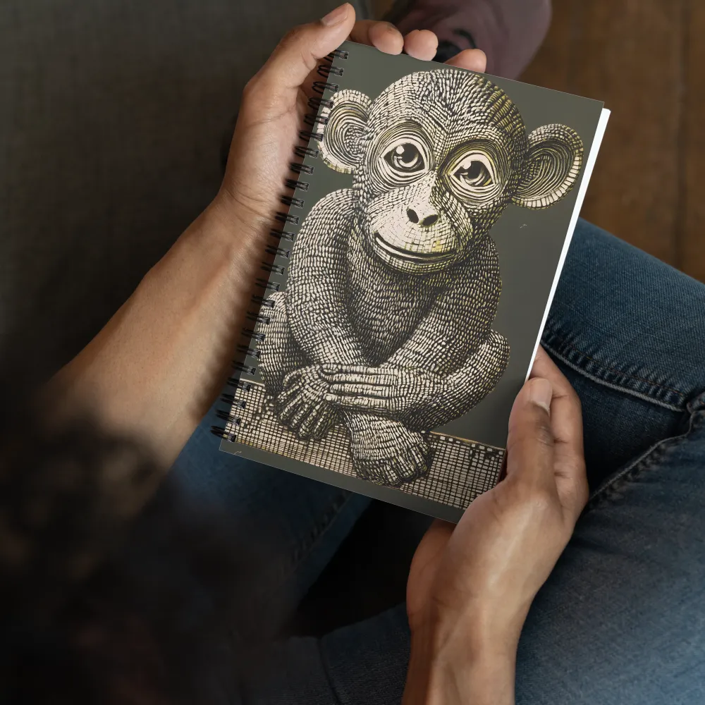 Intricate Primate Portrait | Spiral Notebook