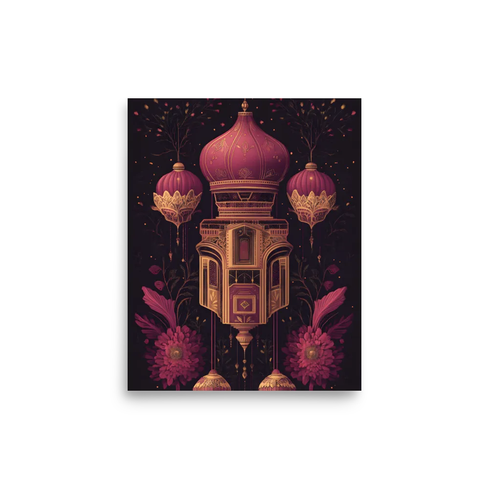 Ornate Harmony: A Digital Floral Architecture | Poster | 8″×10″