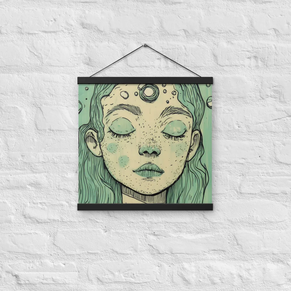 Beneath the Surface | Poster With Black Wood Hanger | 16″×16″