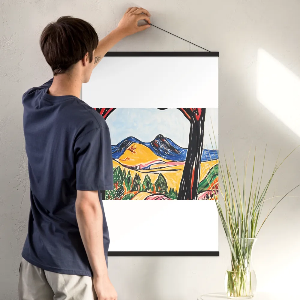 Vibrant Nature's Embrace | Poster With Black Wood Hanger | 24″×36″