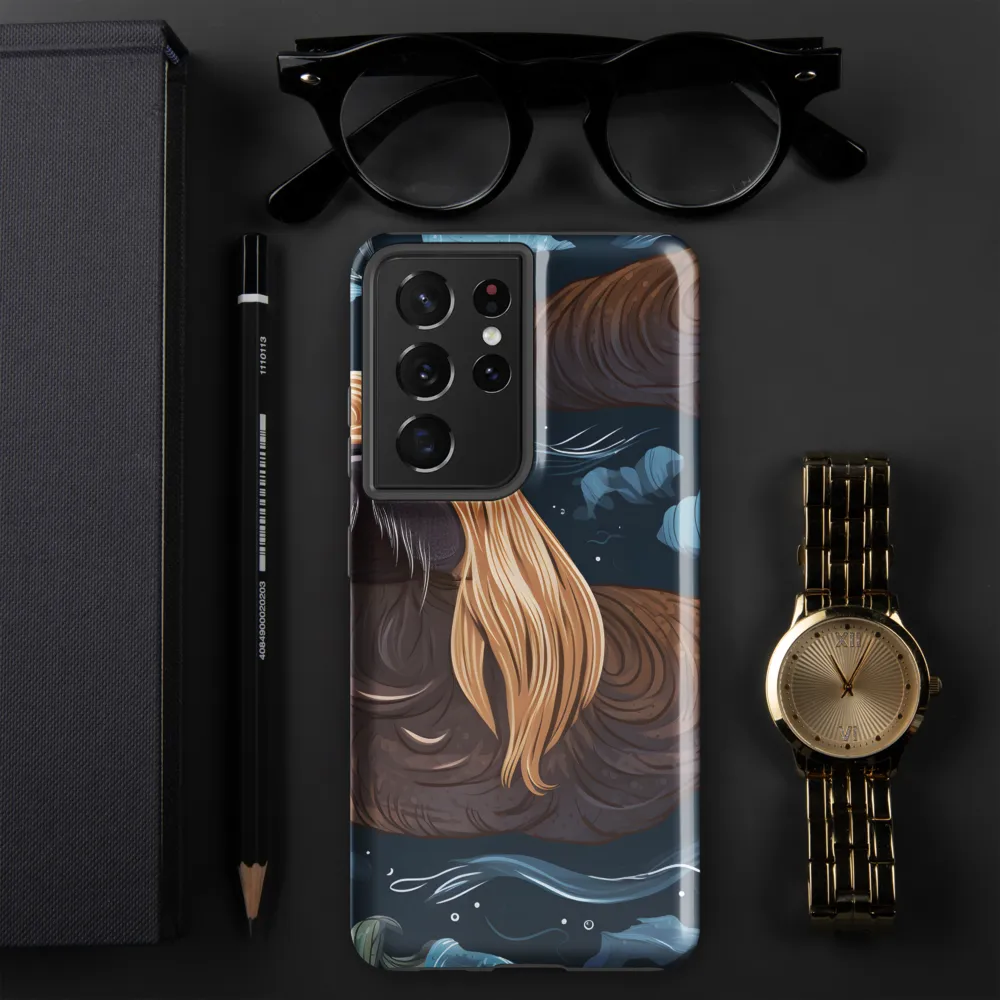 Whimsical Walruses in Deep Blue