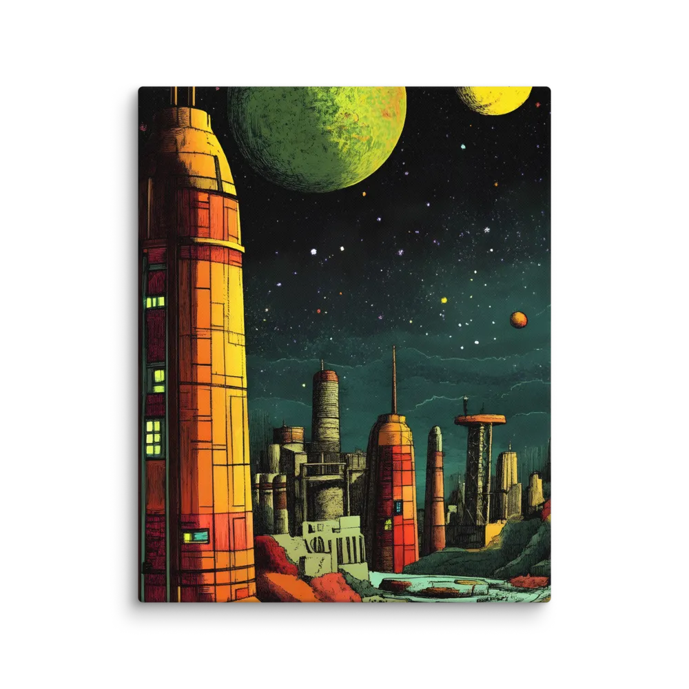 Cosmic Cityscape | Canvas | 16″×20″