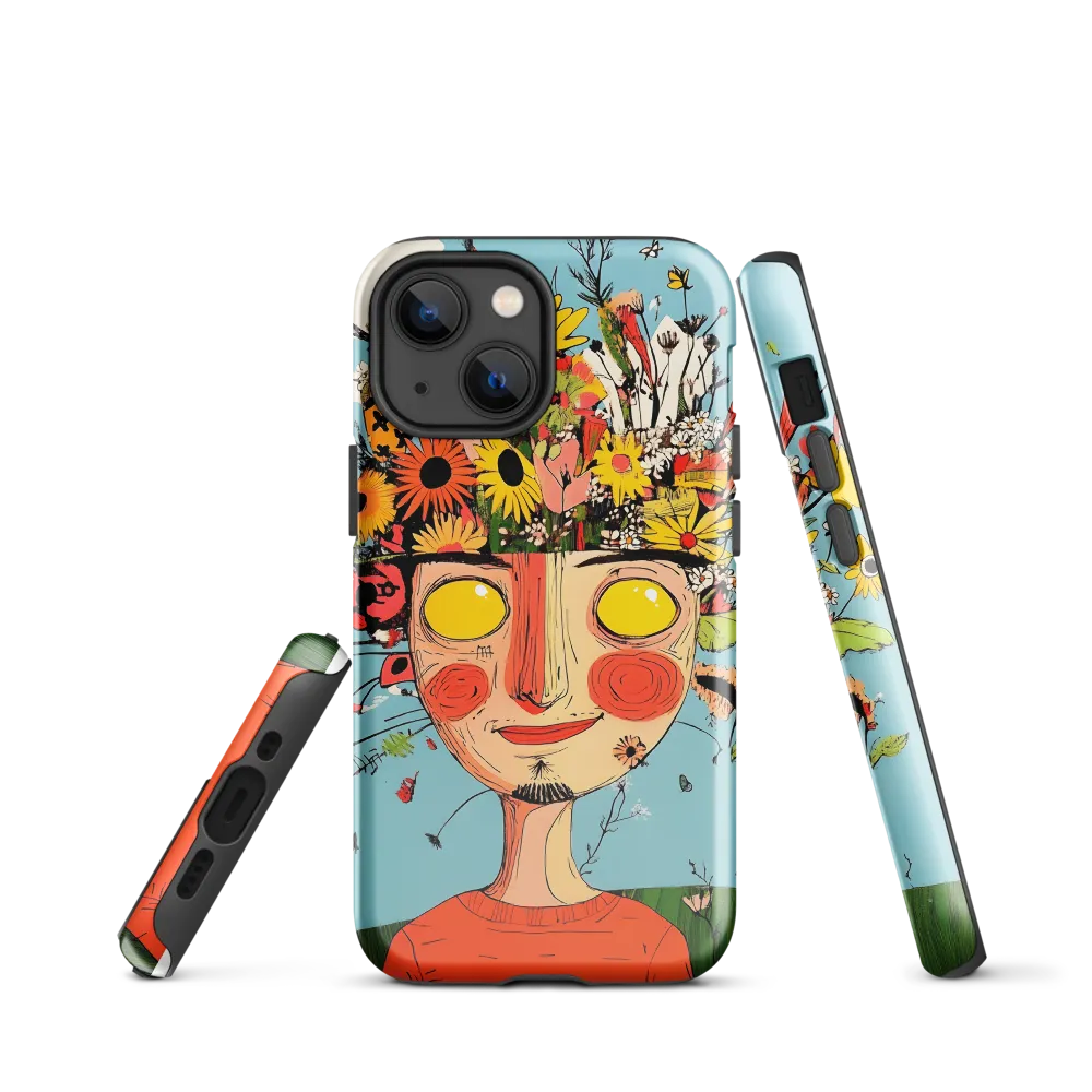 Whimsical Bloom | Phone Case |  13 mini | Tough Case | Glossy