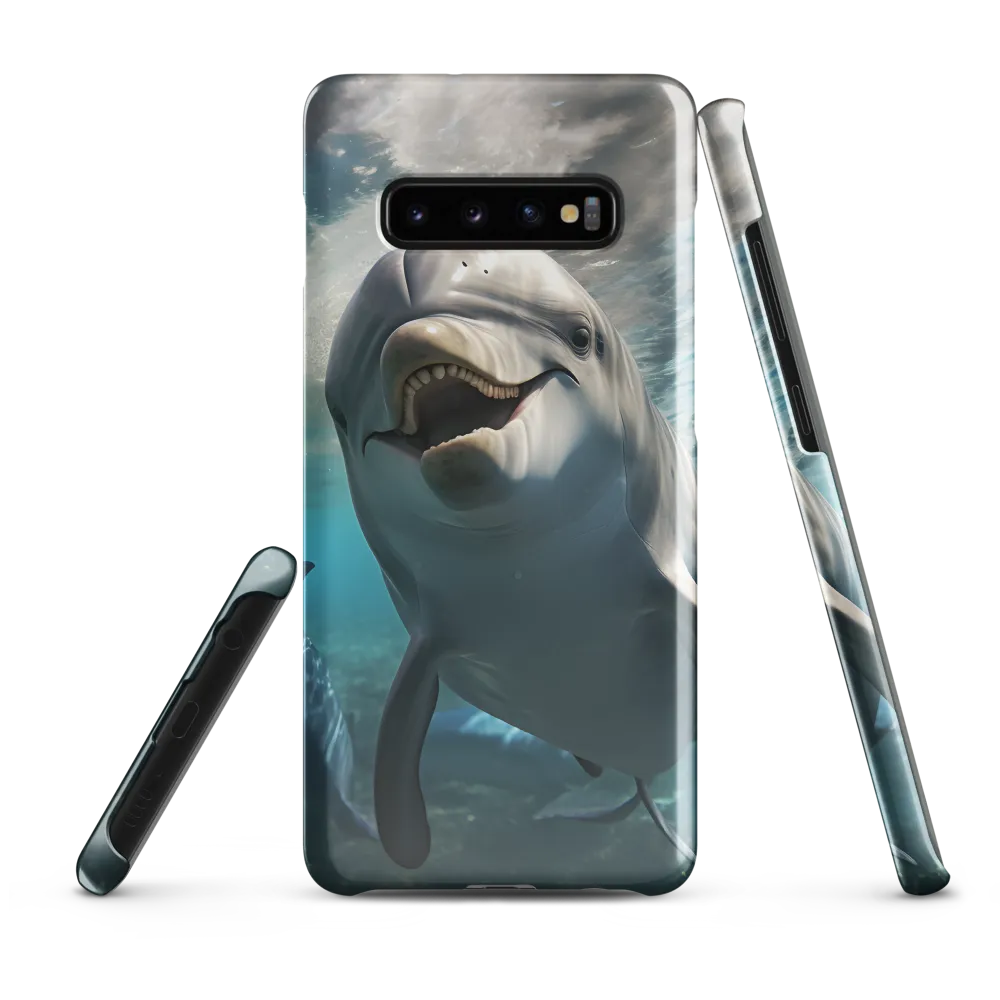 Beneath the Waves: A Dolphin's Dance | Phone Case |  S10 Plus | Snap Case | Glossy