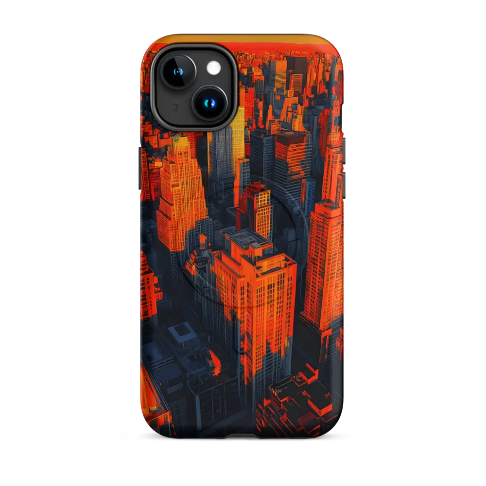 Urban Dawn: A Digital Ode to Skyscrapers | Phone Case |  15 Plus | MagSafe® Tough Case | Matte