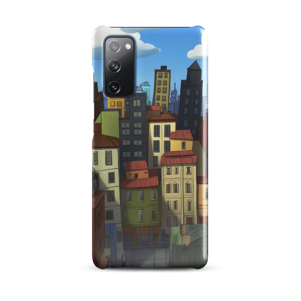 Urban Symphony: A Colorful Cityscape | Phone Case |  S20 FE | Snap Case | Glossy