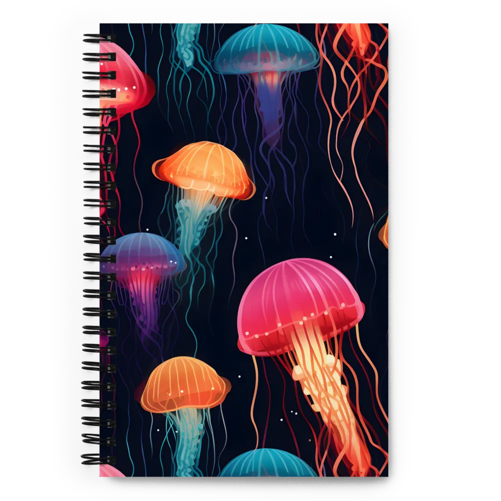 Ethereal Dance of Jellyfish | Spiral Notebook