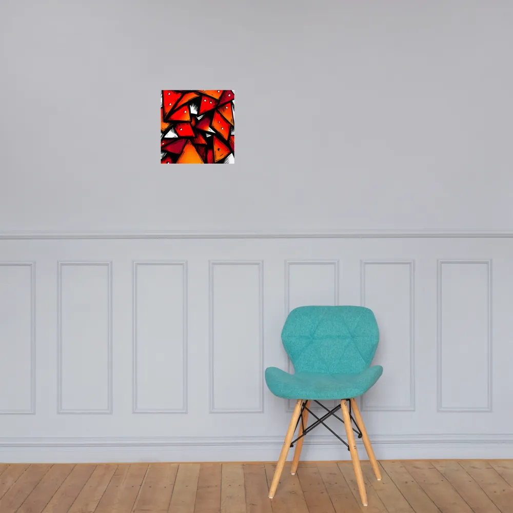 Dynamic Geometry of Red and Orange | Poster | 12″×12″