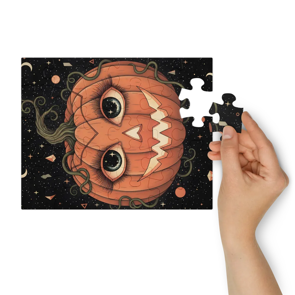 Celestial Jack-o'-Lantern 
 Jigsaw Puzzle in Tin Box