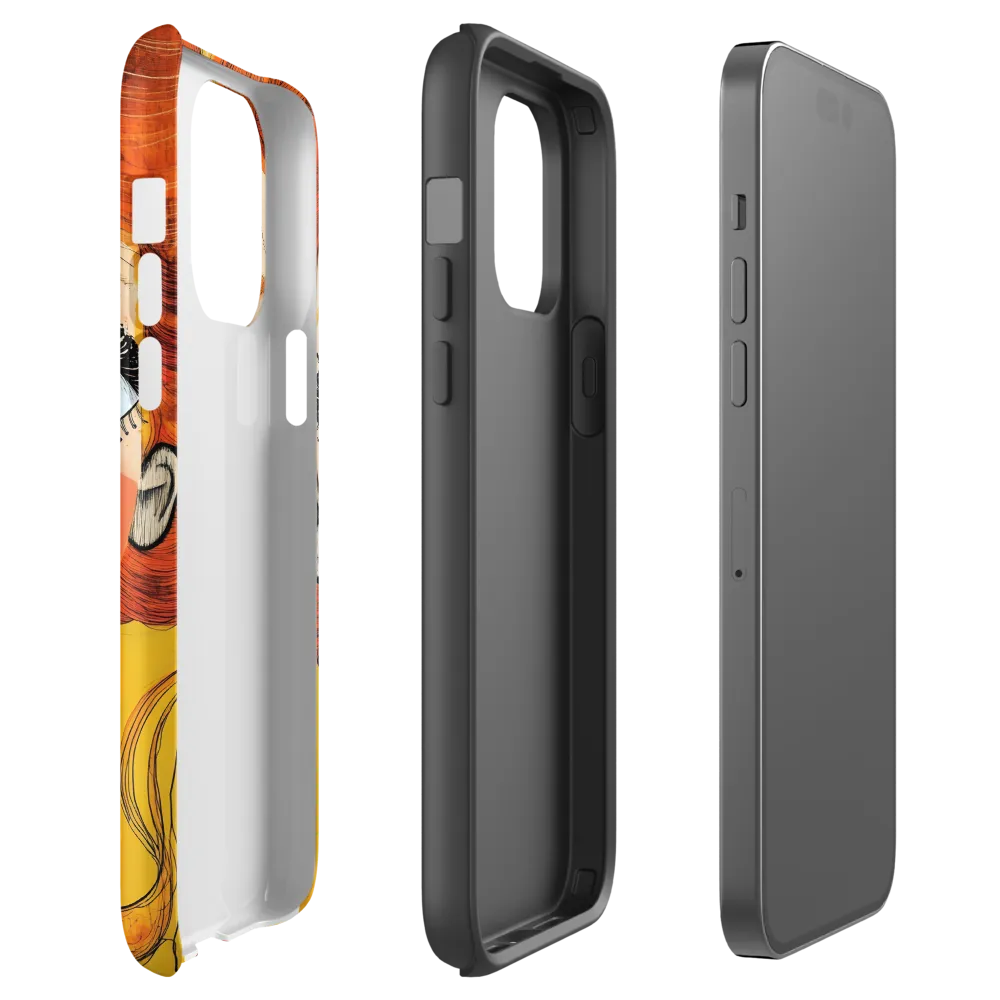 Whimsical Portrait of a Girl | Phone Case |  14 Pro Max | Tough Case | Matte