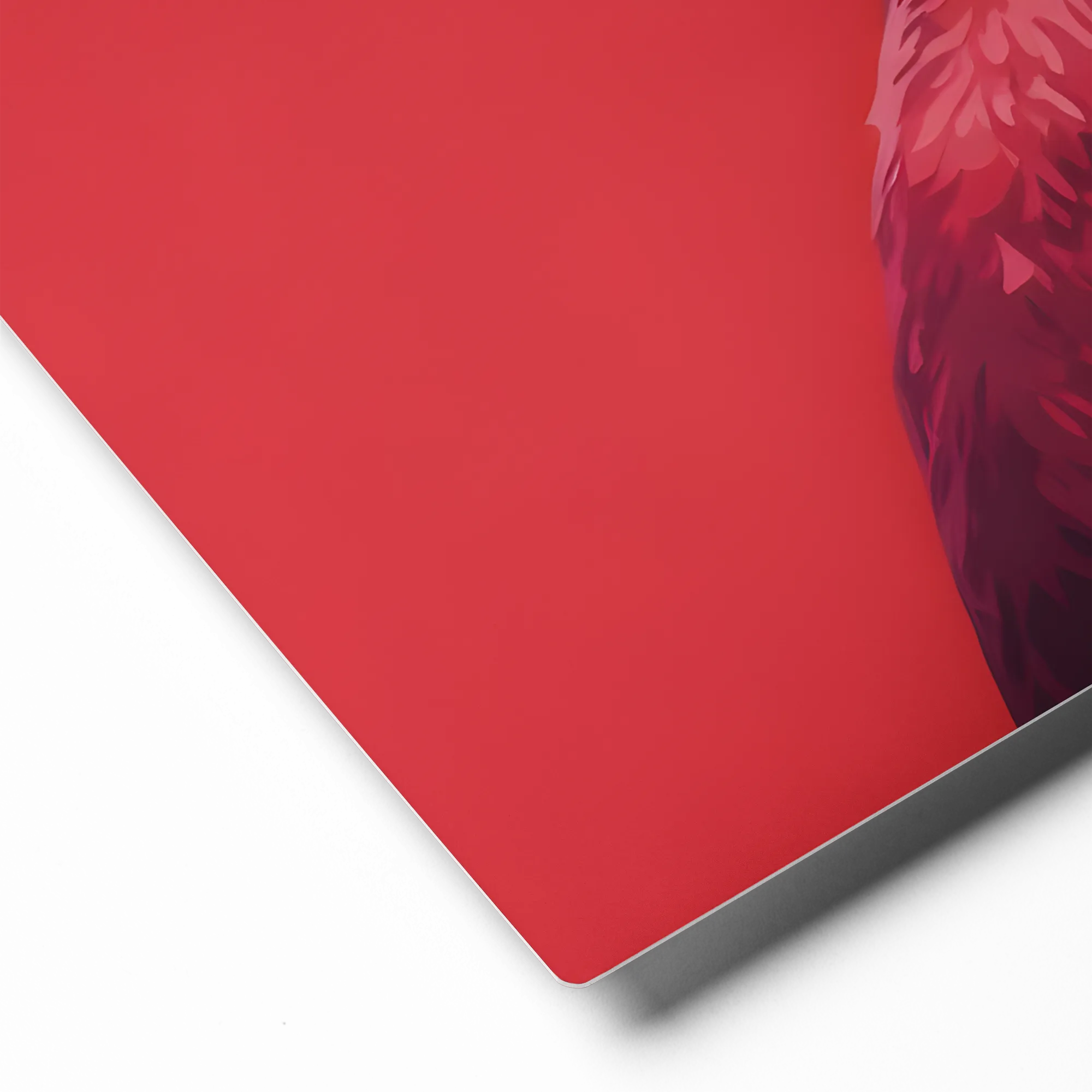 Crimson Flamingo 
 Metal Print | 12″x 12″