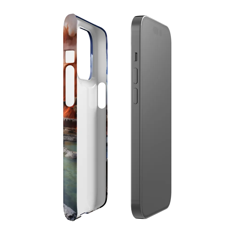 Nature's Fury: The Volcano's Expression | Phone Case |  14 Pro | Snap Case | Matte
