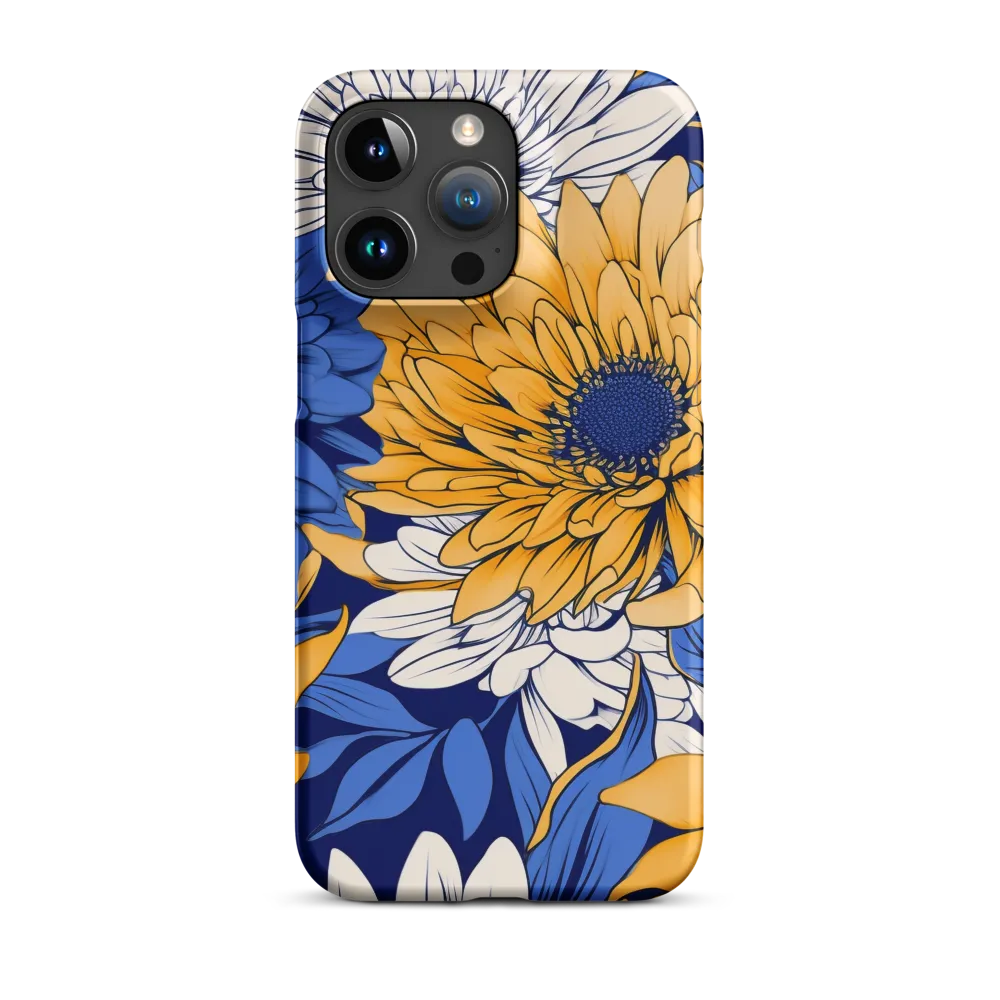 Floral Harmony in Blue and Yellow