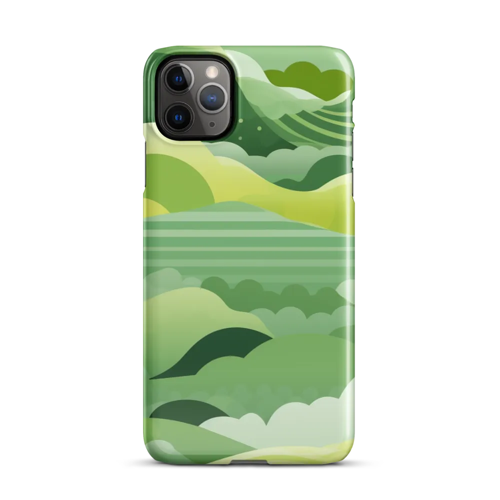 Tranquility in Green Waves | Phone Case |  11 Pro Max | Snap Case | Glossy