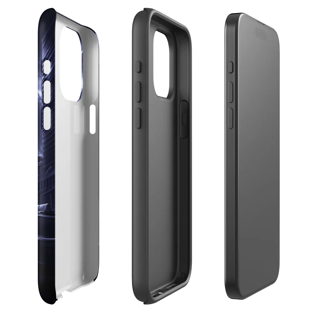 Stormy Cityscape: Shadows of the Night | Phone Case |  15 Pro Max | Tough Case | Matte