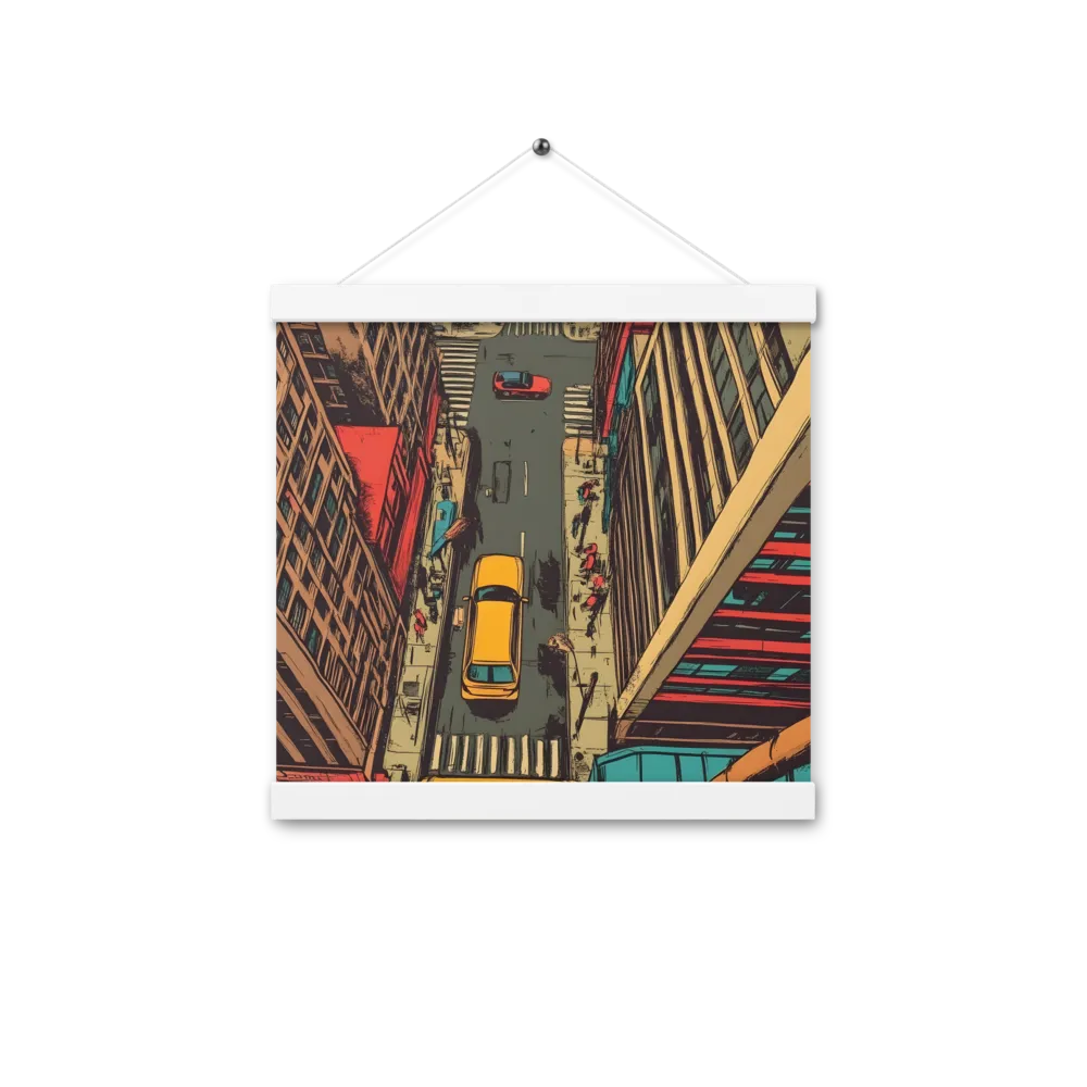 Urban Symphony | Poster With White Wood Hanger | 12″×12″