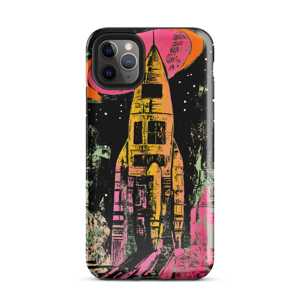 Cosmic Voyage: A Surreal Rocket Adventure | Phone Case |  11 Pro Max | Tough Case | Glossy